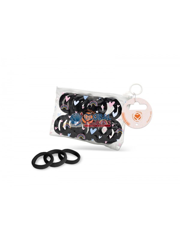 ELASTICI 20pz NERI IN BUSTINA C/ZIP