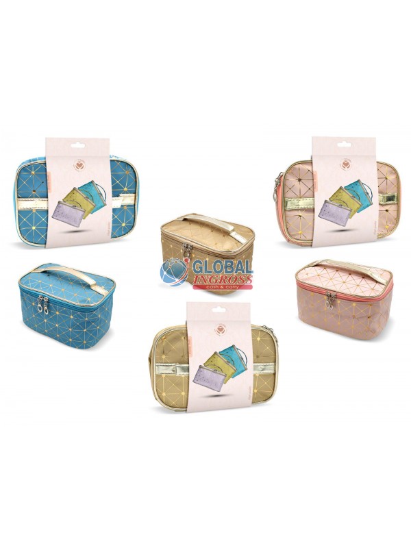 BEAUTY CASE COL.ASS. ORO ROSA AZZURRO