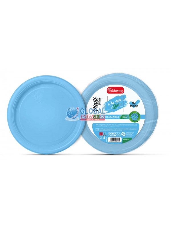 PIATTI RIUTILIZZ. PIANICELESTE 20pz