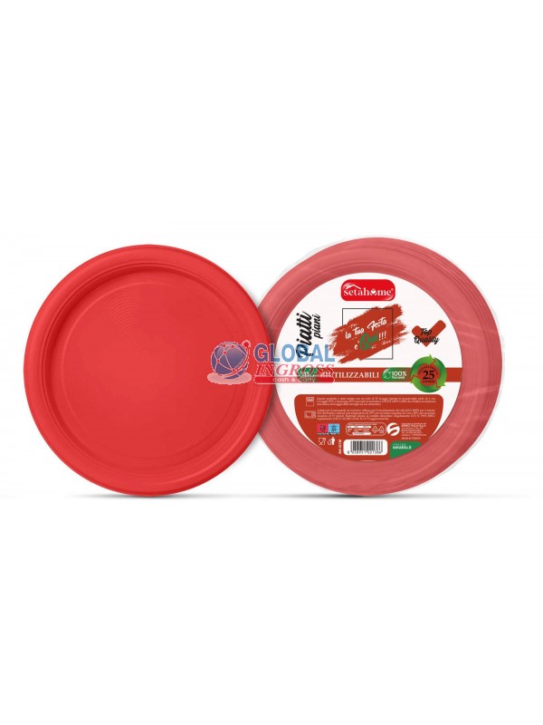 PIATTI RIUTILIZZ. PIANIROSSO 20pz