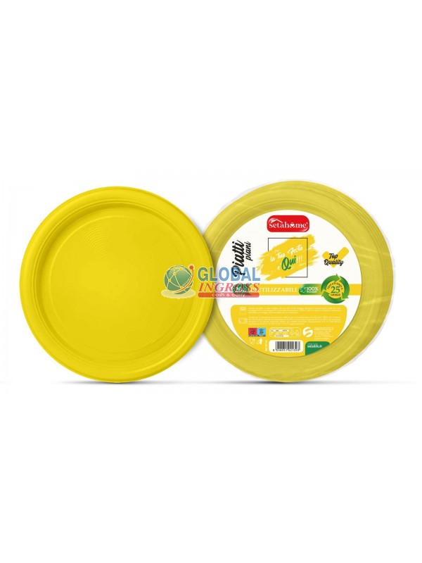 PIATTI RIUTILIZZ. PIANIGIALLO 20pz