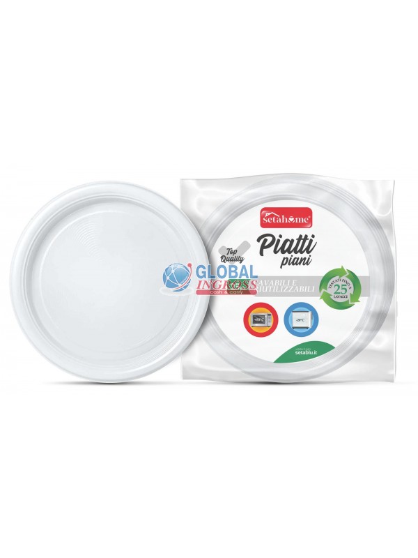 PIATTI RIUTILIZZ. PIANIBIANCHI 25pz