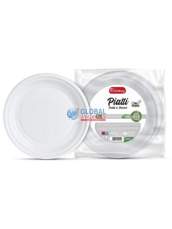PIATTI RIUTILIZZ. DESSERT BIANCHI 25pz