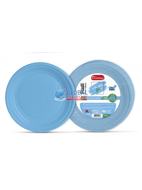 PIATTI RIUTILIZZ. DESSERT CELESTE 25pz