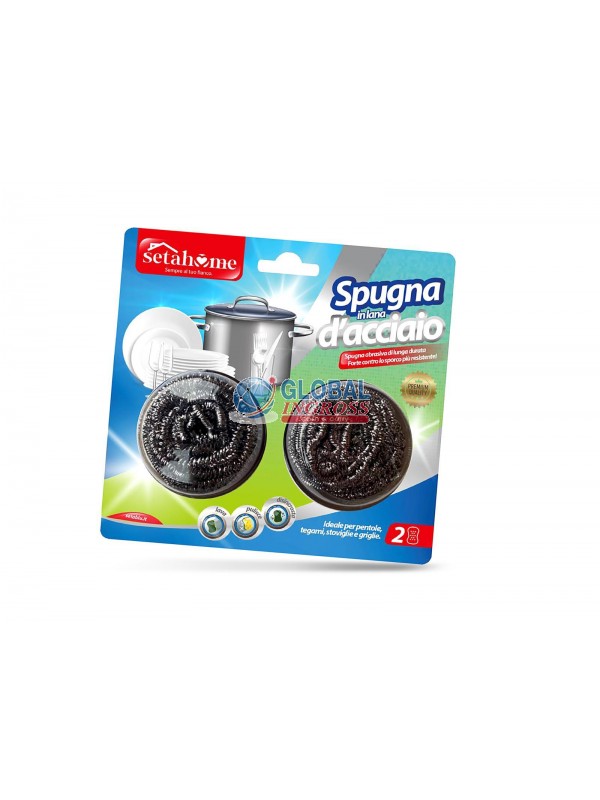 SPUGNA CUCINA RETINA INACCIAIO 2pz