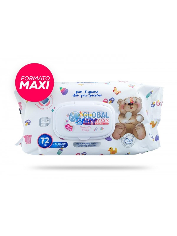 SALVIETTINE BABY AVENA 72pz MAXI FORMATO.