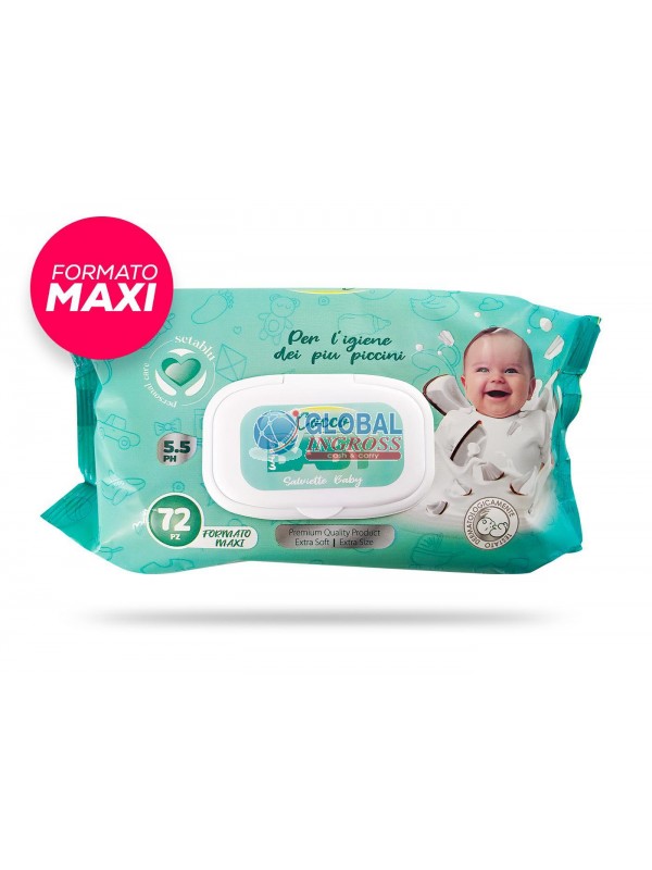 SALVIETTINE BABY LATTE E COCCO 72pz MAXI FORMATO