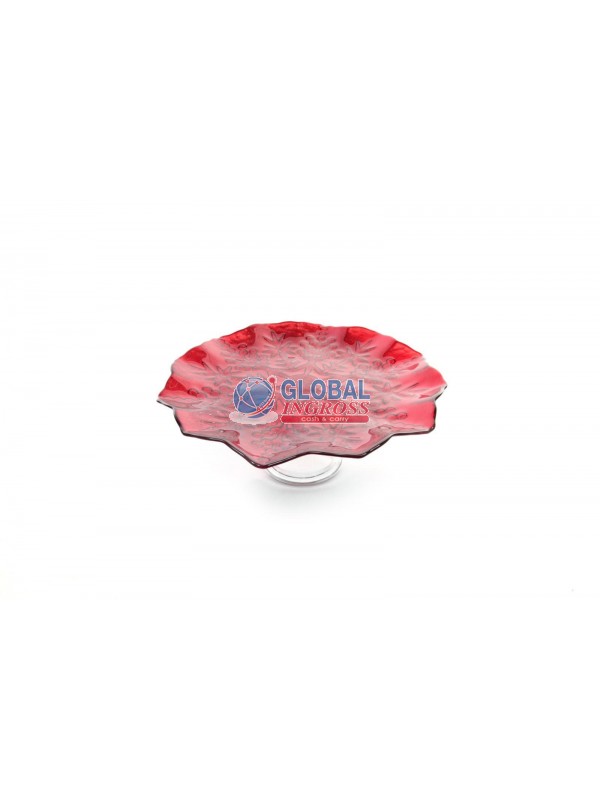 ALZATINA ROSSA C/PIEDE 22cm STELLA NATALE
