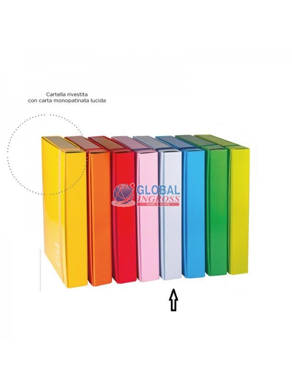 CARTELLA D3 AZZURRO ELASTICO PIATTO 3 LEMBI