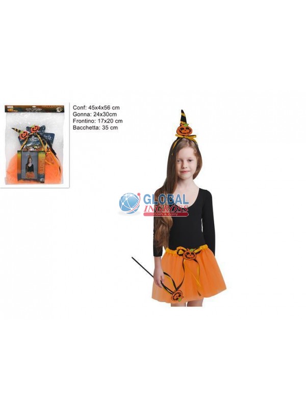 GONNELLINO HALLOWEEN C/CERCHIETTO E BACCHETTE