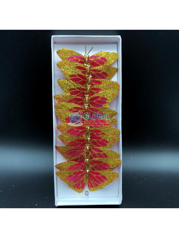 FARFALLE ROSSE/ORO 12pz