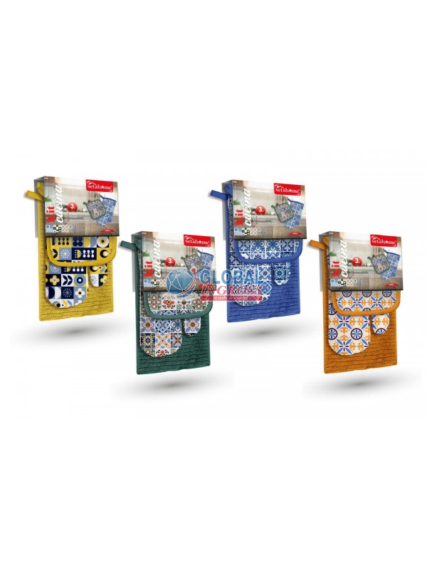 SET 3pz CUCINA GUANTO -PRESINA - STROFINACCIO