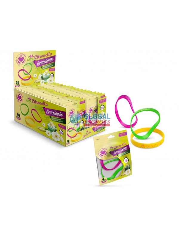 BRACCIALE ANTIZANZARE 2pz CITRONELLA ASS.