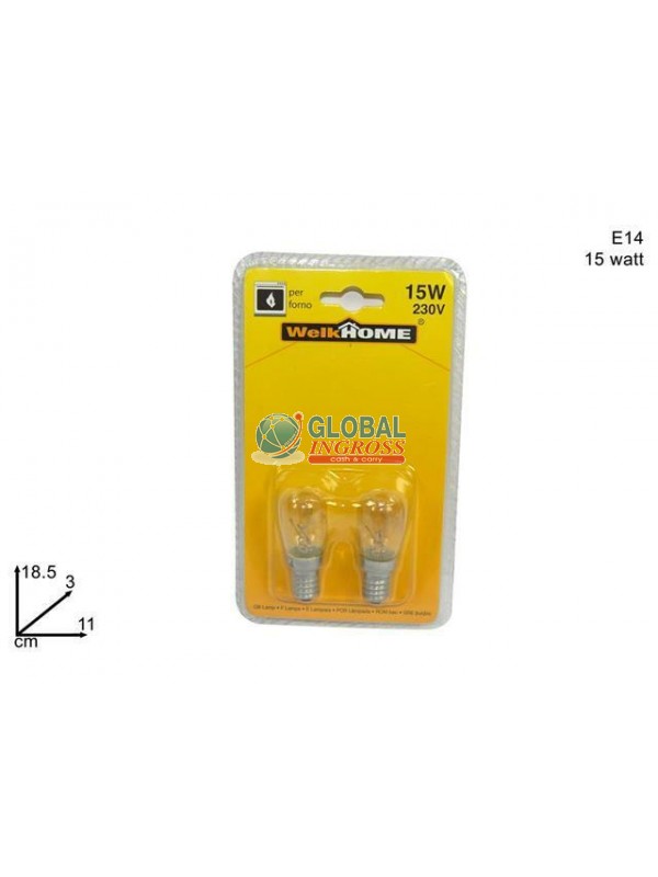 LAMPADINE FORNO 15W 2pzE14