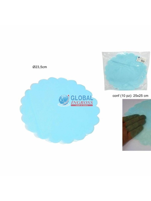 VELETTI TULLE CELESTE 10pz