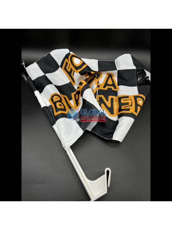 BANDIERA AUTO BIANCONERI 30x45 cm