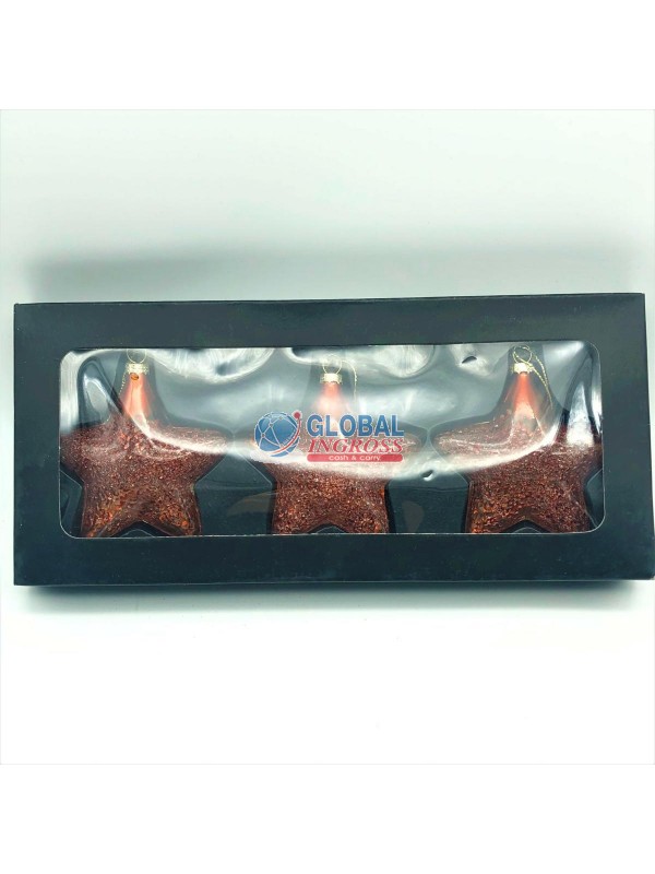 STELLE VETRO COPPER 3pz