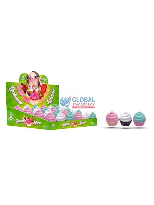 LIP BALM CUPCAKE VANIGLIA - FRAGOLA - MARSHMALLOW