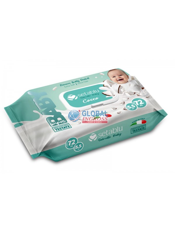 SALVIETTINE BABY LATTE DI COCCO 72pz