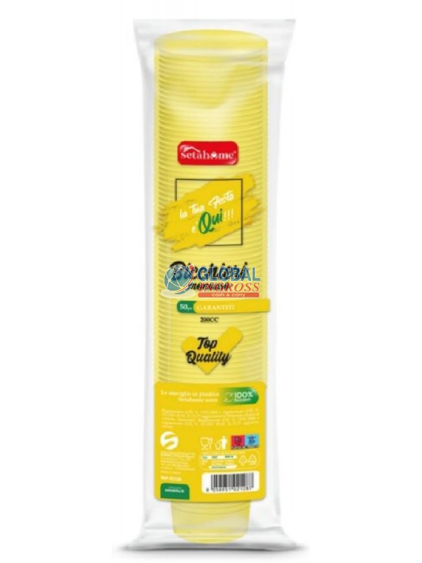 BICCHIERI MONOUSO GIALLO 50pz