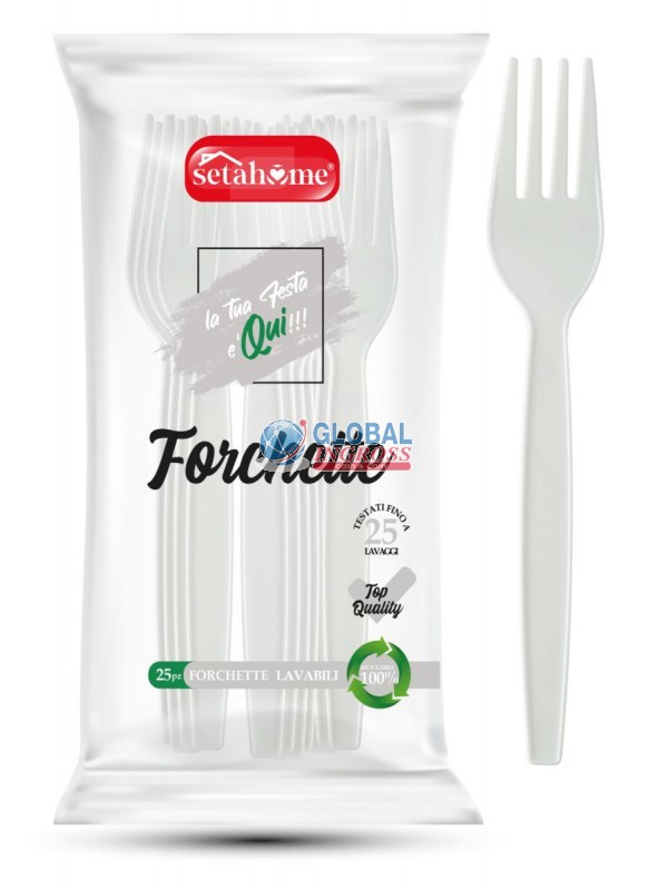 FORCHETTE PLASTICA 25pzBIANCHE