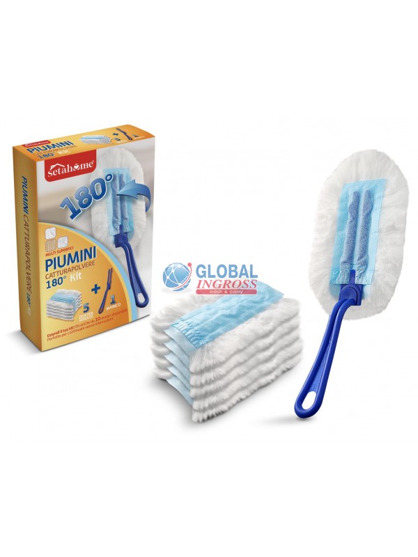 CATTURAPOLVERE PIUMINO 180? MANICO + 5 PIUMINI
