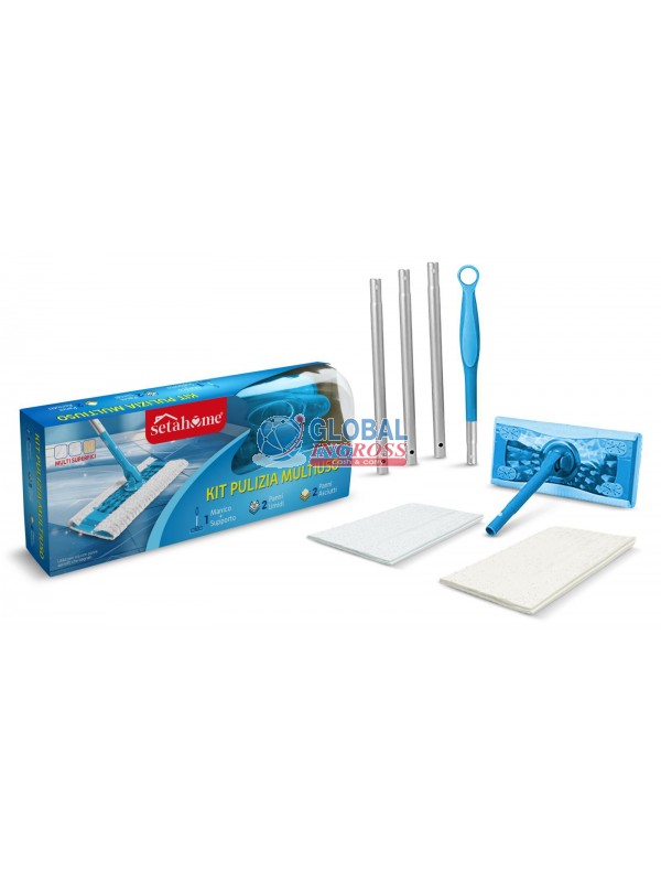 CATTURAPOLVERE KIT 1 MANICO + 4 PANNI DRY/UMIDI