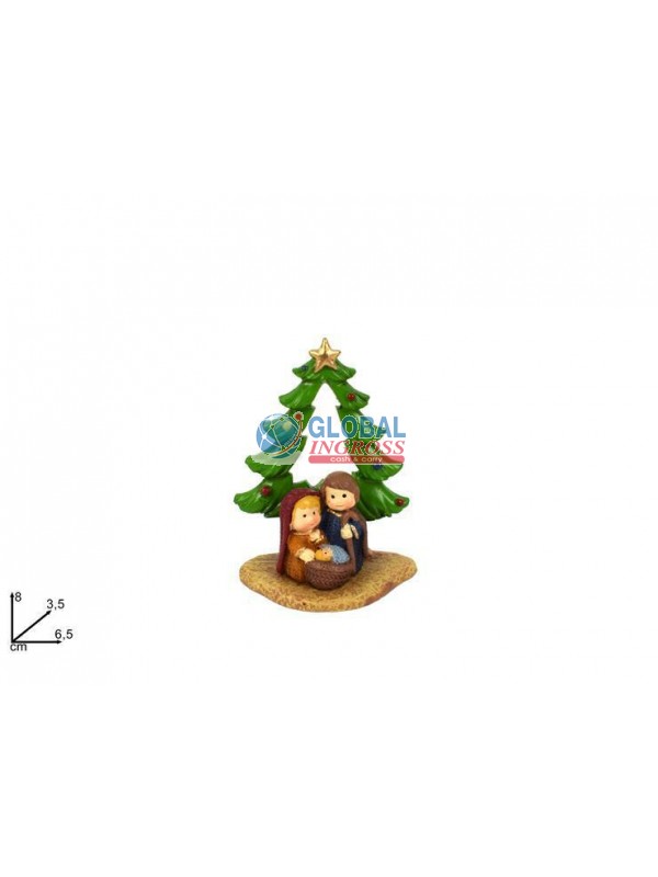 NATIVITA' C/ALBERO 8cm