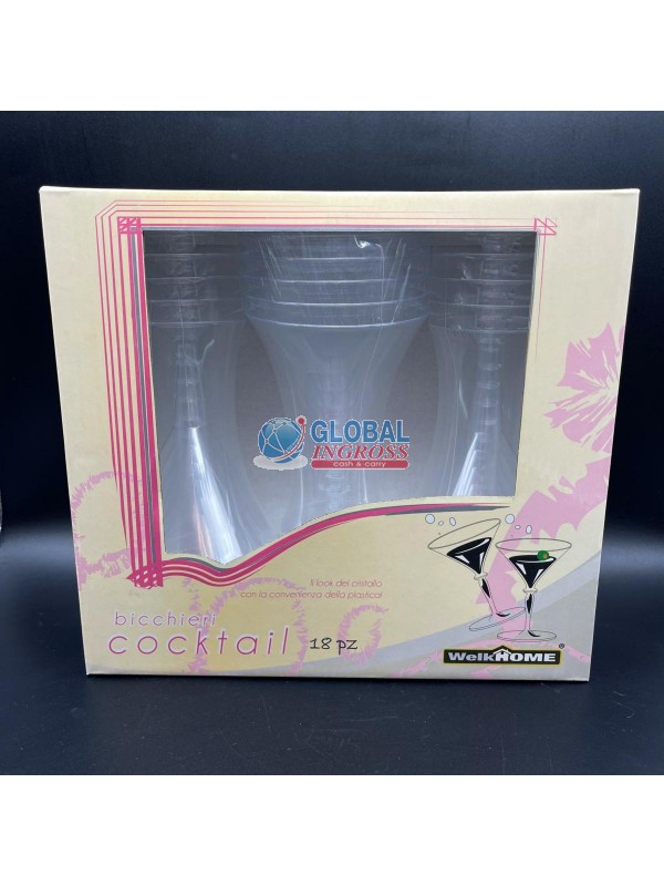 BOX 18 BICCHIERI DRINK BASE TRASPARENTE