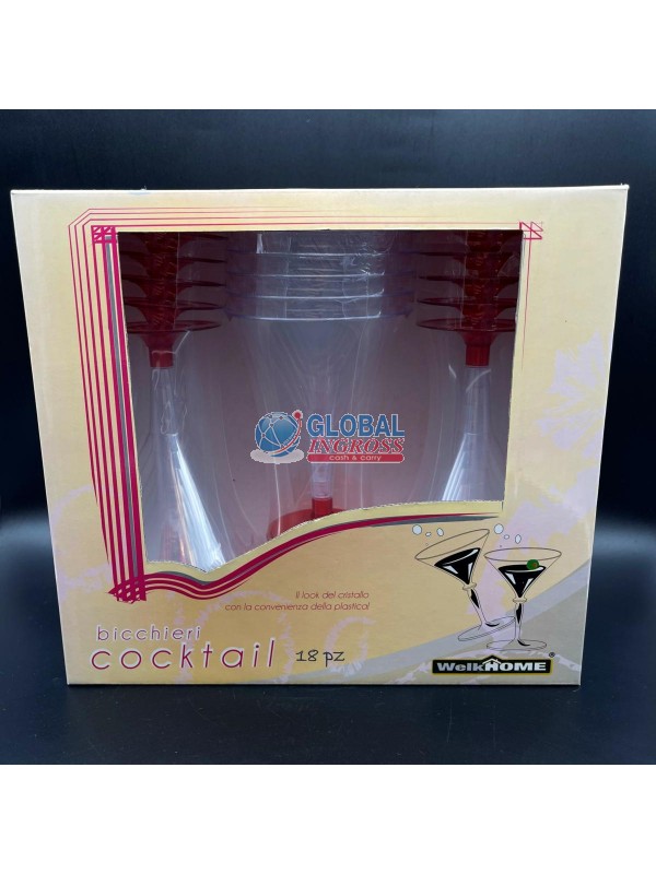 BOX 18 BICCHIERI DRINK BASE ROSSA