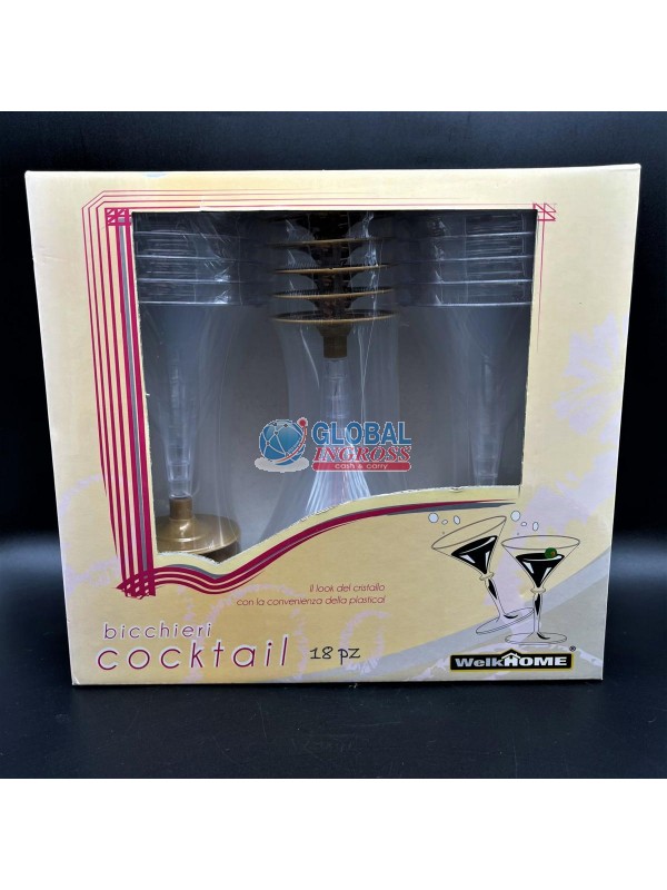 BOX 18 BICCHIERI DRINK BASE ORO