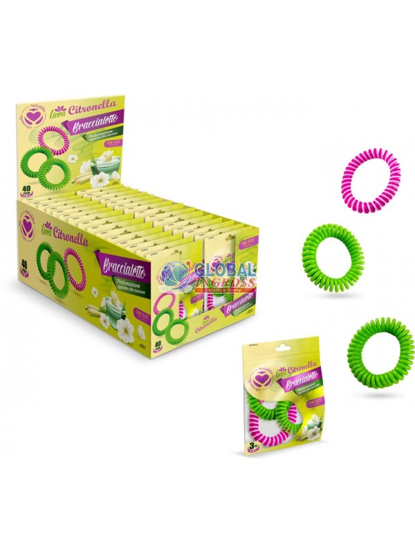 BRACCIALE ANTIZANZARE AMOLLA 3pz EVA CITRONELLA COL.ASS.