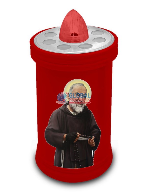 LUMINO VOTIVO BATTERIA 11cm ROSSO