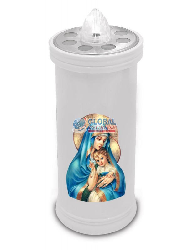 LUMINO VOTIVO BATTERIA 11cm BIANCO