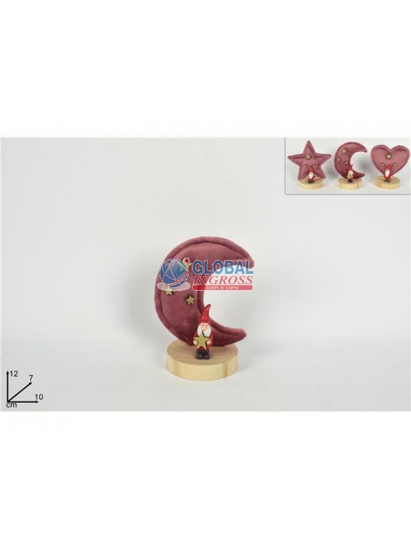 DECORAZIONE ROSA C/GNOMO NATALE