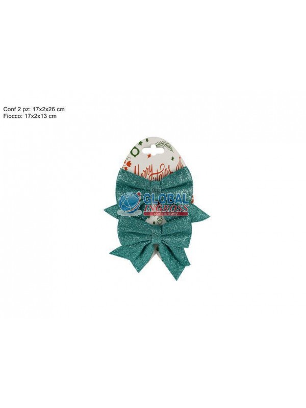 FIOCCHI GLITTERATI VERDE 2pz
