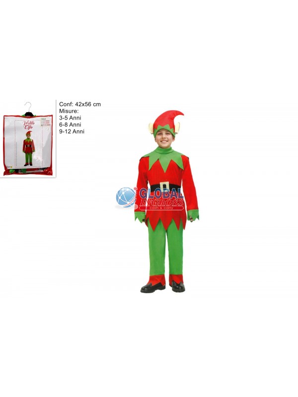VESTITO ELFO BIMBO TAGLIE ASS.