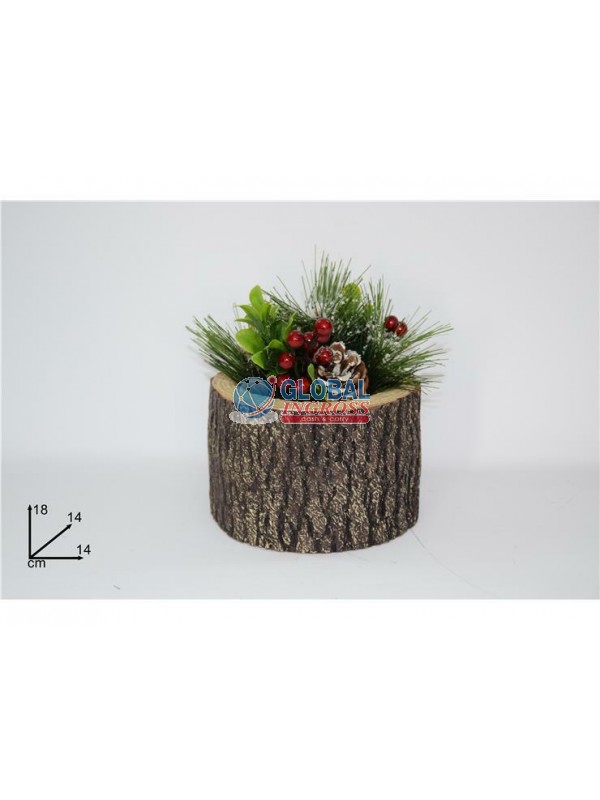 PIANTA NATALE INNEVATA C/VASO POLISTIROLO