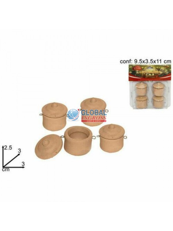PENTOLINI 4 PZ TERRACOTTA