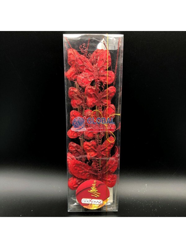 STELO C/FARFALLA ROSSO PZ.2