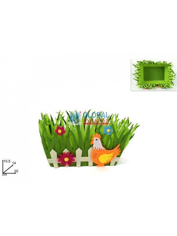 CESTINO DECORAZIONE FELTRO PASQUA