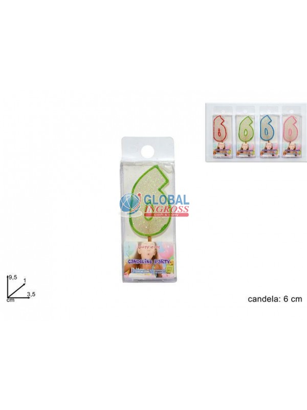 CANDELINA GLITTER N.6