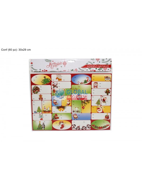 STICKERS PER PACCO REGALO 60pz