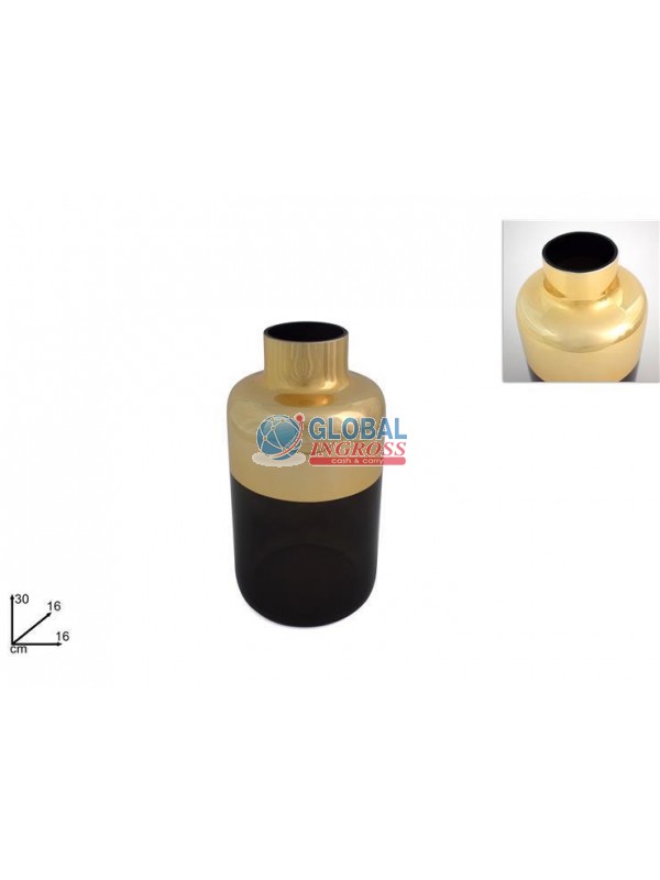 VASO GRIGIO/ORO 30cm