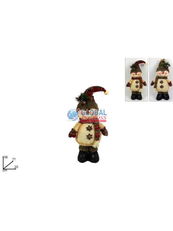 PUPAZZO NEVE 38cm ABITOCOUNTRY