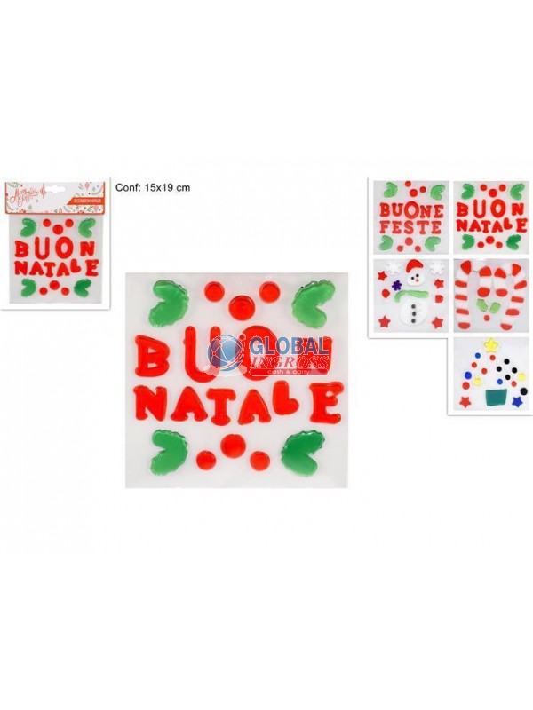 GOMMINI NATALIZI x VETRO