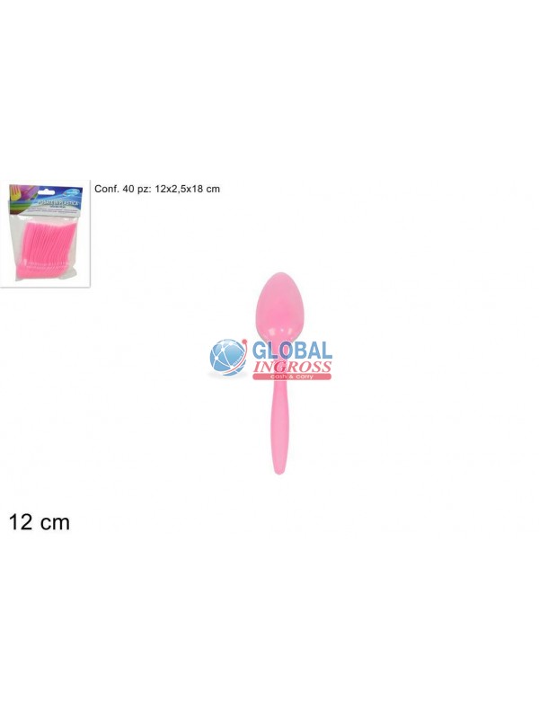 CUCCHIAINI PL. ROSA 40pz