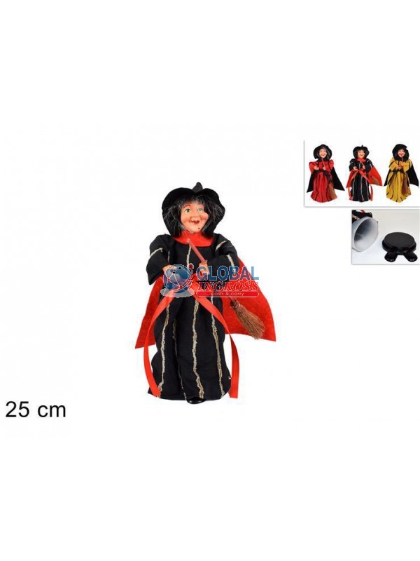 BEFANA 25cm TESSUTO RIGHE