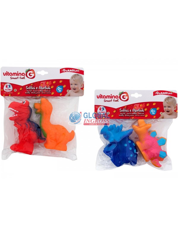 GOMMOLOSI DINOSAURI 13cm 2pz