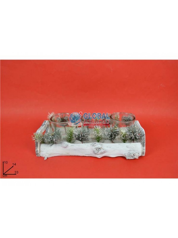 P/CANDELA BIANCO 3 POSTI C/RAMI INNEVATI